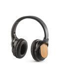 GOULD, Foldable wireless headphones with 4h battery life in bamboo and ABS, Black, 97126-103