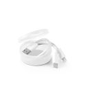 EMMY, 3 in 1 USB cable in ABS and PVC, White, 97153-106