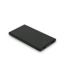 DENNING, schlanke Powerbank aus Edelstahl 5.000 mAh, Schwarz, 97184-103