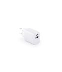 WEGENER, Power adapter with USB-A port 18W and USB-C 20W in recycled ABS (100% rABS), White, 97186-106
