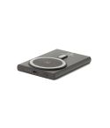 WRIGHT 5, Magnetic power bank with super-fast charging in recycled aluminum and recycled ABS 5000 mAh, Black, 97215-103