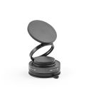 KEPLER, Magnetic mobile phone holder with vacuum attachment system for smooth and non-smooth surfaces (360º rotation), Black, 97218-103