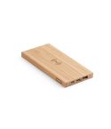 FITCH, power bank 5.000 mAh s 5W brezžičnim polnilcem iz bambusa, naravna, 97909-160