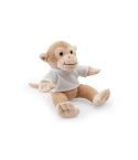 MONKY, Monkey-shaped plush toy with t-shirt, Marrone chiaro, 98159-111