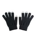 Acrylic gloves with touch tops on two fingers, Black, MA9876503