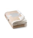 HEIDEN, Reversible fleece blanket (190 g/m²) with satin ribbon and personalised card, 99078