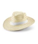 EDWARD POLI, Natural straw hat with polyester ribbon, 99084