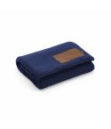 Coperta Mondrian in misto rPET e lana. Patch personalizzabile, ABL001