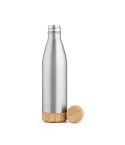 Congo Flasche rSS und Bambus 780ml. Doppelwandig und Auslaufsicher, Silber, ABT017-107