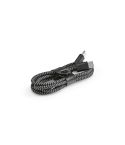 Koch Kabel rPET. 1m USB-C auf USB-C. Schnellladung, Schwarz, ACB006-103