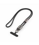 Marconi 2-in1 Cable and Phone Strap rPET. USB-C to USB-C. 60W Fast Charge, črna, ACB015-103