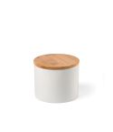 Munch 500 Canister Ceramic 525ml. Bamboo lid, White, ACN004-106