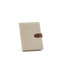 Cartella Eliot A5 rCotton. Blocco note da 64 fogli FSC® e chiusura rPU, AFD004