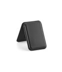 Hilbert 2-in-1 Card Holder and Phone Stand. Vegan leather, crno, AMB005-103