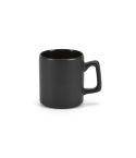 Ganges Ceramic Mug. 320ml. Matt Finish and Stackable, crno, AMG022-103