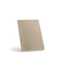 Poe A5 bilježnica platnena korica. 80gsm reciklirani papir, 196 stranica, Svijetlo siva, ANT027-123