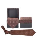 Luxey, cravatta, marrone, AP1128-09