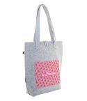 CreaFelt Toteback, maßgeschneiderte RPET-Schultertasche, weiß / grau, AP716687