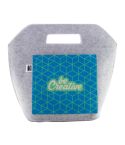 CreaFelt Coolgrab, prilagojena hladilna torba RPET, belo / sive, AP716769