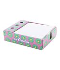 Nolty, pen holder notepad, white, AP716856