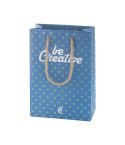 CreaShop S, borsa per la spesa di carta su misura, piccola, bianco, AP718100