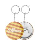 KeyBadge boca, bedž s kopčom za ključe, srebrna / bijela, AP718219