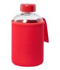 Tesso, glass sport bottle, red, AP721944-05