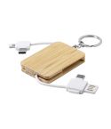 Edulis, keyring USB charger cable, white / natural, AP722043-01