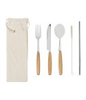 Woller, set di posate, argento/naturale, AP722793