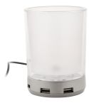 Tobi, pen holder with USB hub, transparent, AP809353