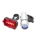Wiggins, set luci per bicicletta, nero, AP809467