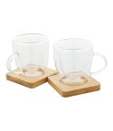 Mocaboo, komplet steklenih skodelic za espresso, prozorno / naravno, AP812427