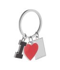 I Love, obesek za ključe, rdeča / srebrna, AP873030