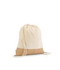 Torba z vrvico Denali rCotton 180gsm in juta 275gsm, naravna, ASB013-160