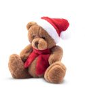 Plush Christmas teddy bear | Nathan Brown, brown, HE261-56