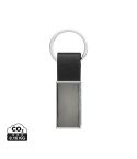 Portachiavi di lusso in PU lega di zinco riciclata RCS, nero, XDP191.6401