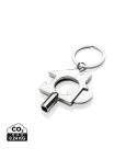 RCS recycled zinc alloy 3 in 1 keychain, silver, XDP191.7102