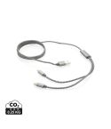 3-in-1 geflochtenes Kabel, grau, XDP302.232