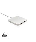 RCS punjač za bežično punjenje od reciklirane plastike 10W s USB priključcima, bijela, XDP308.463