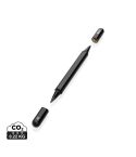 Swiss Peak Storm RCS olovka s dvostrukim vrhom od recikliranog aluminija, crno, XDP611.251