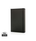 Notebook A5 standard con copertina rigida in PU, nero, XDP773.241