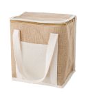 Jute cooler bag, brown, V0036-16