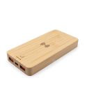 Bamboo wireless power bank 8000 mAh BRIGHT, wireless charger 15W | Benson, brown, V0053-17