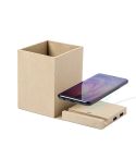 Foldable recycled cardboard wireless charger 5W, USB hub 2.0, pen holder, phone stand, mixed, V0178-00