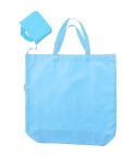 Foldable shopping bag, light blue, V0401-23