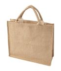 Jute shopping bag, brown, V0402-16