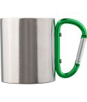 Tazza in metallo da 185 ml con clip a moschettone, V0646