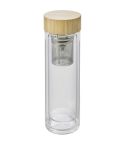 Staklena termosica 420 ml s cjedilom za zaustavljanje taloga, bež, V0774-18