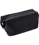 Leder Kosmetiktasche, Schwarz, V1237-03