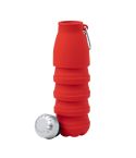 Sklopiva sportska boca 550 ml s karabinom, Crvena, V1311-05
